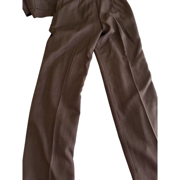 NWT Women Jacket Pants Brown Suit 2pc Set 8 New Washable Dry Clean Work Office - Picture 14 of 14